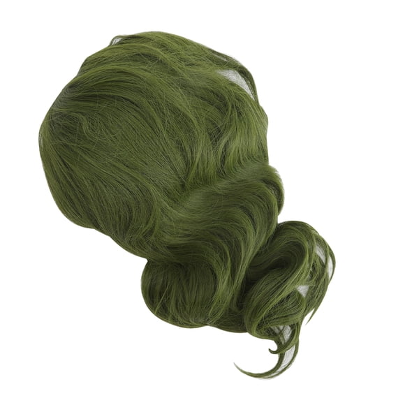 Peluca Rizada Corta Transpirable, Peluca Corta Cosplay Verde Ajustable De Moda Para Fiestas Temáticas