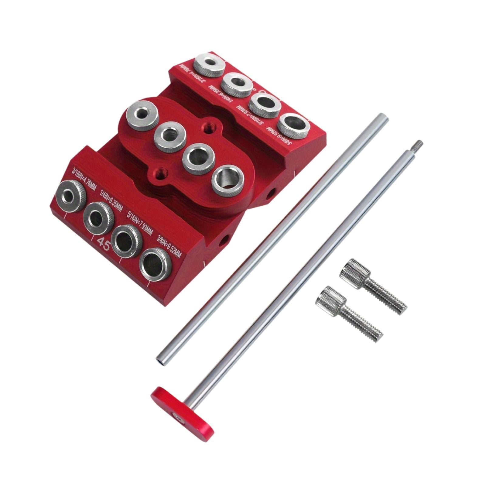 figatia Drill Guide Block Locators Drill Kit Aluminum Alloy Punching Tool 30 45 90 Degree Angle for Deck Horizontal Cable Wood Post