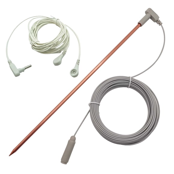 kit Portátil de Varilla de Conexión a Tierra de Cobre, Varilla de Conexión a Tierra de Cobre con Cable de Individual Conexión a Tierra, Productos Conectados a Tierra, Funciona Bien con Sábanas, Cobij
