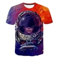 thumbnail image 1 of Camisetas de verano para niños, camisetas de astronauta para niños y niñas, camisetas casuales de manga corta para niños de 1 a 14 años, camisetas de astronauta, disfraces 3T Gao Jinjia LED, 1 of 2