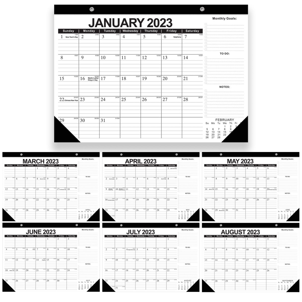 TIMPCV Xmas Calendar Desk Calendar 2023 2024 2023 January To June 2024