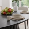 thumbnail image 5 of MAYEERTY 67x33.5x30 Modern Oval Dining Table for 6, Mid-Century Kitchen Table for Dining Room Kitchen, Black, 5 of 10