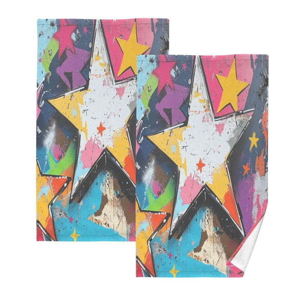 BZSMCE Face Towel Hand Towel Bath Towel Cotton Bath Towel Sets Hand Bath Towels Fashion Colorful Starscape Pattern