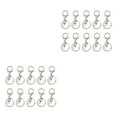 thumbnail image 3 of ZheElen 10pack/lot Metal Key Chain Snap Hooks - Accessories For Personalized Keychain Is Low Bright silver 2Set, 3 of 6