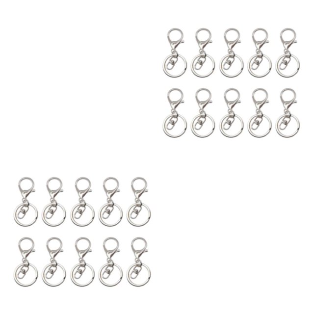 mmirethe 10pcs/set Keychains Lobster - Secure And Stylish Key Holders For Everyday Is Low Metal Bright silver 2Set