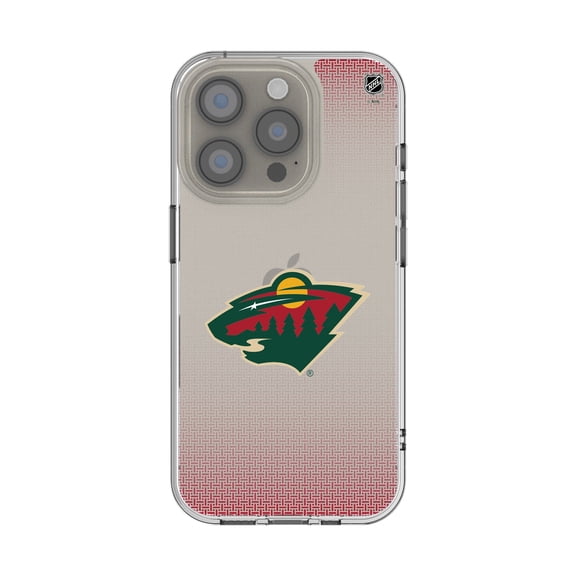 Minnesota Wild Linen Logo iPhone Clear Case