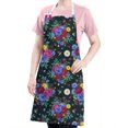 thumbnail image 5 of Pioneer Flower Floral Print Pattern Apron for Women and Men, Cotton Linen Waterproof with Pockets, Adjustable, 33x27 Inch for Kitchen, Gardening, BBQ, Salon, 5 of 6