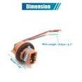 thumbnail image 3 of Unique Bargains 2Pcs T20 3-wires Harness Socket Car Brake Turn Signal Light Extension Connector, 3 of 4