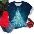 thumbnail image 2 of SELONE Christmas Tee Shirts Adult Short Sleeve Xmas Deer Print Crewneck Tops Shirt Multicolor M, 2 of 5