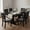 Black, variant on Home Design Talon Rectangular Dining Table with Trestle Base, Two-Tone Finish, Solid Wood Construction, Traditional Style, Brown/Antique Gray