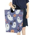 thumbnail image 4 of Yayeee Freestanding Laundry Hamper with Handle Collapsible Large Storage Basket for Clothes, Blue Cute Halloween, 4 of 7
