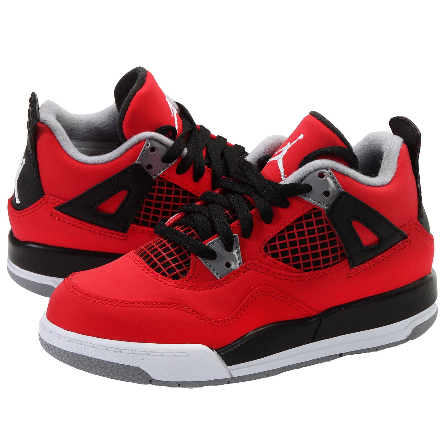 Nike - Nike Big Boys' Jordan 4 Retro Red Fabric Sneakers 11.5 UK