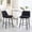Black, variant on Noble House Bertis 360° Swivel Bar Stools, Upholstered Linen Kitchen Island Chairs with Metal Legs, Blue, Set of 2