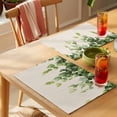 thumbnail image 4 of Vintage Green Leaves Placemats Set of 12 Farmhouse Pastoral Summer Vines Place Mats Indoor Wipeable Table Mats Washable Cloth Dining Table Placemats for Kitchen Holiday Party Home Decor 13x19 Inch, 4 of 9