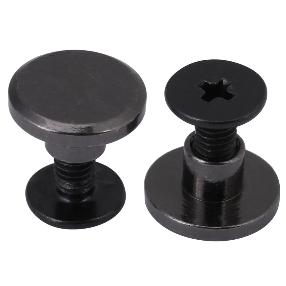 Spptty Chicago Screw, Stud Screw Rivet,20sets Brass Flat Head Belt