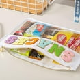 thumbnail image 5 of Jutqut Nylon Letter Clear Zipper Pouch Bag, Water-proof PVC Makeup/Snack Bags for Women Girls,White-Snacks, 5 of 7