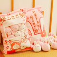 thumbnail image 3 of Bolsa de peluche para juguetes con forma de conejito de flor de cerezo con almohada para 8 peluches, 3 of 5