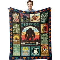 Bigfoot Gifts, Sasquatch Gifts Blanket 60"X50", Bigfoot Gifts for Men Women Kids, Big Foot Sasquatch Gifts, Hide and Seek Gifts, Birthday Gifts for Sasquatch Lovers, BigFoot Gift idea Blankets