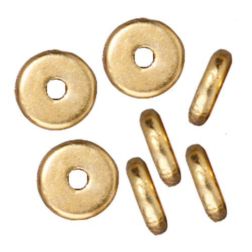 100Pcs 3-10mm Gold Solid Brass Disc Spacer Washer Flat Spacer Beads Jewelry DIY 
