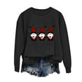 thumbnail image 2 of Craaazy Womens Shirts Merry Christmas Sweatshirt Women Xmas Santa Tree Christmas Snowflake Print Long Sleeve Loose Top Shirts Gifts For Women, 2 of 4