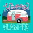 thumbnail image 2 of Happy Glamper | Fancy Camping Camper Van Caravan | Nature Lover Tri-Blend Racerback Sleeveless Top, Tahiti Blue, L, 2 of 5