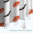 thumbnail image 6 of White Halloween Pumpkins and Bats Shower Curtain 72"x72" ,Bathroom Decorative Shower Curtains Set with 12 Hooks,Modern Waterproof Washable Shower Curtain, 6 of 6