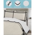 thumbnail image 3 of Quilts Queen Size Bedding Set, Modern Grid Reversible Summer Quilt 3 Pieces, Boho Minimalist Vertical Stripes Beige Lightweight Bedspreads Coverlets with 2 Pillow Shams for All Seasons, 3 of 5