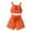 Orange, variant on LUOGENLI Girls Summer Outfits Size 7/8 Toddler Girl's Ribbed Knit Button Front Camisole Crop Tops and Track Shorts 2 Sets Summer Outfit Girls Summer Outfits Size 12 5-6 Years
