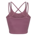 thumbnail image 4 of FUTATA Women Sports Bra Strappy Medium Support Workout Running Shirts Longline Yoga Crop Top, 4 of 5
