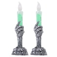 thumbnail image 4 of MasteelfCA 2 Pcs Bougie Squelette à Main pour Halloween, Lampe à Bougie à Piles, 4 of 7