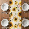 thumbnail image 6 of Summer Sunflowers Table Runner - 90 Inch Long, Kitchen Dining Table Runner Dresser Scarves, Pastoral Rose Floral Farmhouse Vintage Farmhouse Decor for Coffee Tables Wedding Party Banquet, 6 of 8