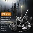 thumbnail image 2 of GOGRANT Halloween Paper Plates and Napkins Sets, 215pcs Halloween Party Supplies, Disposable Tableware Set Includes Paper Plate Napkins Cups Straws cutlery set, Horrible Skeleton, 2 of 7