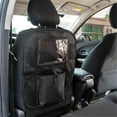 thumbnail image 3 of Bolsa de almacenamiento para asiento trasero de coche, gran capacidad, multifunción, protector de espalda, bolsa colgante, protector de patadas, protector de asiento, color negro, 3 of 7