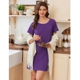 thumbnail image 5 of Ekouaer Nightgowns for Women Cotton Sleepshirts Short Sleeve Nightshirt Tshirt Night Gown Casual Sleepdress Comfy Nightdress, 5 of 6