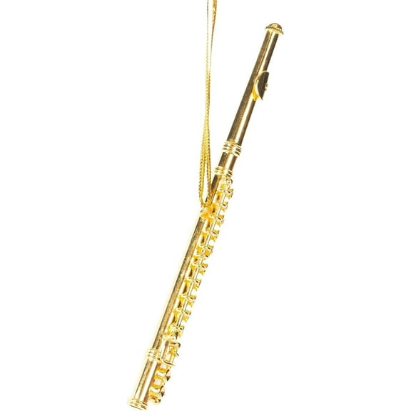 Broadway Gifts Gold Flute Christmas Tree Ornament 4.5 inches