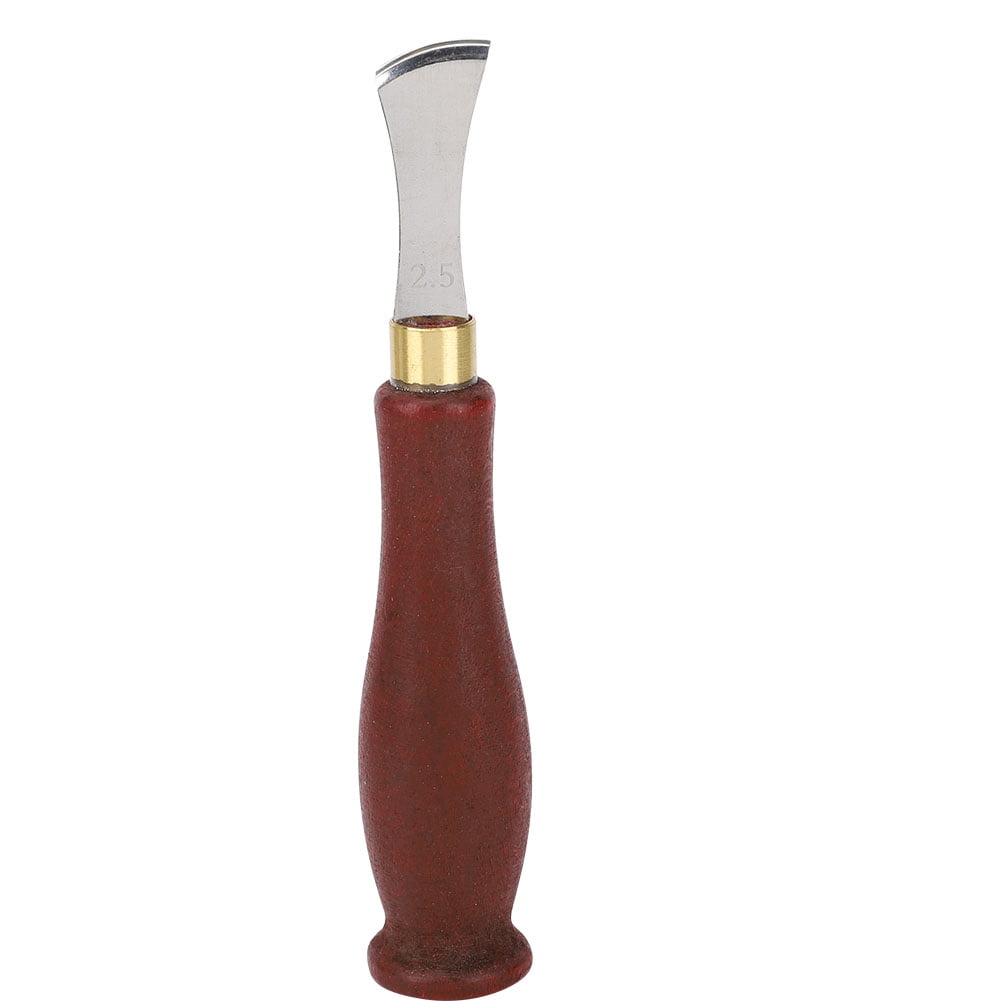 Herramienta De Marcado De Bordes Para Cuero - Creaser De Acero Inoxidable, Mango De Madera, Tamaño 1.5 Mm