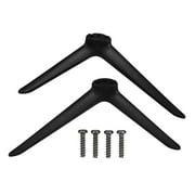 FELTECHELECTR Legs Replacement Insignia TV Stand Legs Black Plastic Adjustable for Home Entertainment 18.7x7x5in