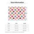 thumbnail image 5 of Rateoe Donut Pattern Flannel Throw Blanket, Ultra-soft Blanket for Bed, Couch, Car, Hypoallergenic Anti-pilling blanket-50"x40"(Horizontal), 5 of 6