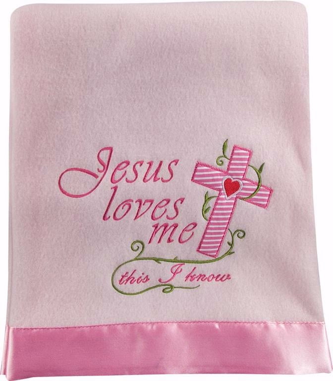 Jesus Love Me ~ With Name NEW Personalized 4-Ply Muslin Blanket & Swaddle Set 