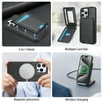 thumbnail image 6 of Allytechgroup 2 In 1 Wallet Case for Apple iPhone 15 Pro, Detachable Cards Holder Compatible with Magsafe Anti-Scratch Bumper Shockproof Drop Protection Phone Case for Women Men, Black, 6 of 10