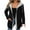 Black, variant on TKLPEHG Fall Fashion 2025 Women's Casual Color Block Jackets Long Sleeve Drawstring Hooded Coat Outwear (Black,M)