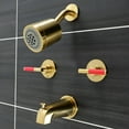thumbnail image 5 of Kingston Brass Kaiser Two-Handle Tub and Shower Faucet Polished Chrome Polished, 5 of 5