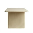 thumbnail image 2 of Modern Vertical Reeded Wood Plinth-Base Dining Table - 68 Inch - Birch, 2 of 16