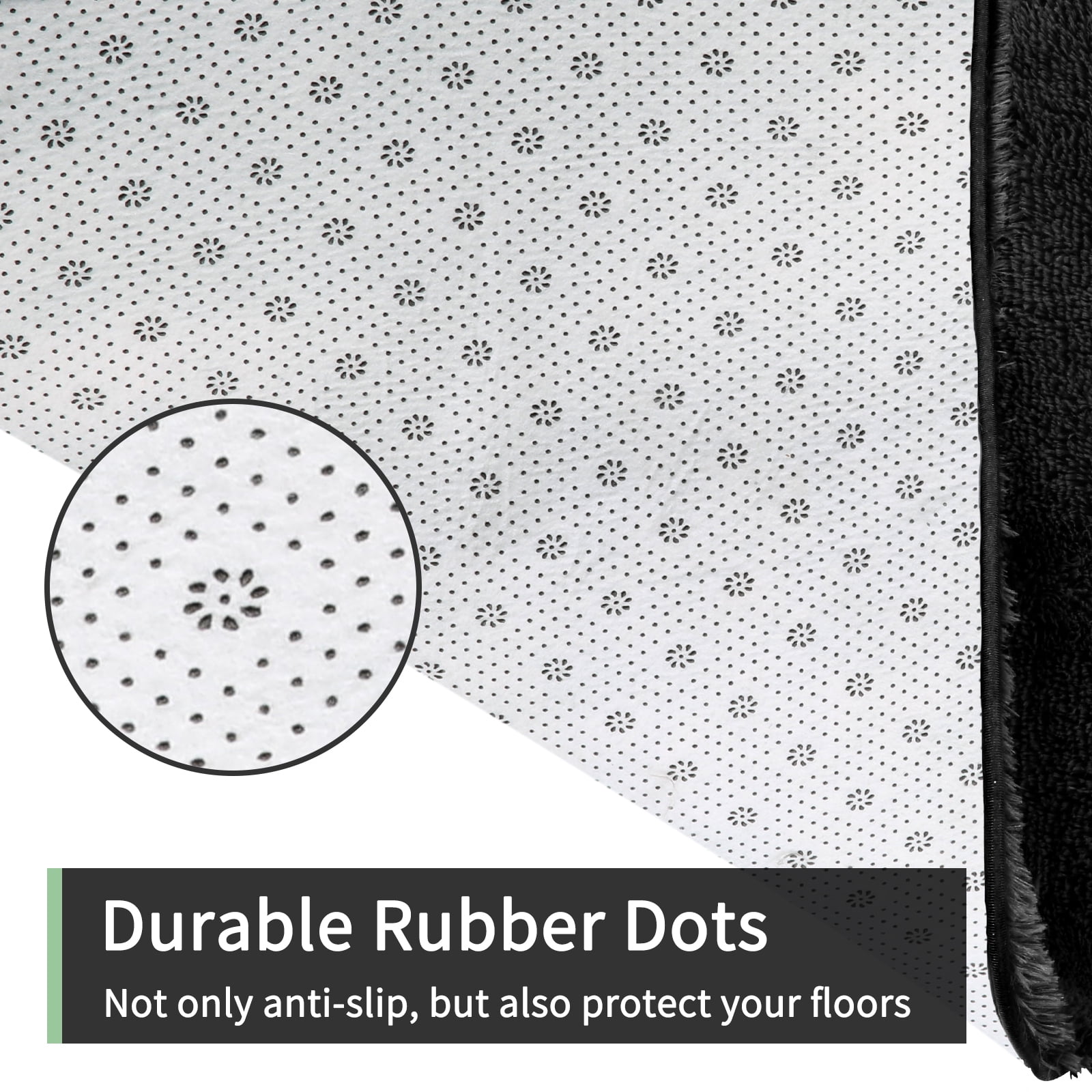 Solid Color Fluffy Rugs, Non-slip Soft Shaggy Floor Carpet Mats & Rugs for Room Decor, Washable Non-slip Modern Area Rug, Modern-style Decorative Carpets for Home Livingroom Bedroom, Black