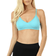 thumbnail image 1 of Women V-front bandeau Sports Bra with adjustable straps and removable bra pads, 1 of 2