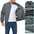 thumbnail image 6 of Taigaofy Men's Lightweight Outdoor Jacket Causal Fashion Stylish Windbreaker For Work Dress Golf Business Grey M, 6 of 8