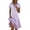 Purple, variant on Lovzfmll Shirt Dress for Women, Collared Short Sleeve, Casual Mid-Length Dress Purple, S