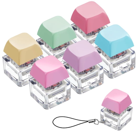Llavero Fidget Taiyin, juguete de descompresión para teclado, 6 unidades