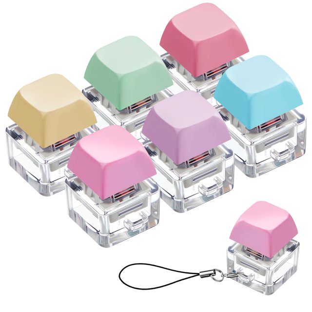 Llavero Fidget Taiyin, juguete de descompresión para teclado, 6 unidades