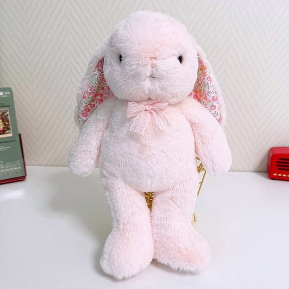 Soft Easter Bunny Plush Toy - Cute Stuffed Rabbit Animal | Fluffy Long-Ear Bunny , Bunny Stuffed Animal, Easter Decor | Blue Colors (Perfect for Spring/Easter Gifts)